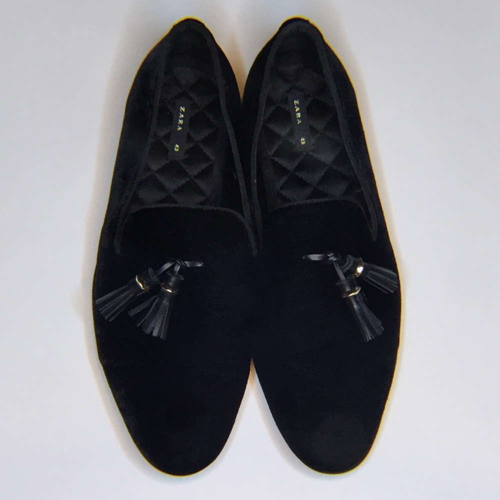 Zara Men’s tassel velvet loafers 43 10